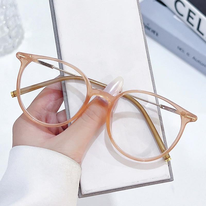 

Anti-blue Light Glasses Round Metal Eyewear Women Man Daily Commute Eyeglasses Blue Light Blocking Man Lady Computer Eyeglas