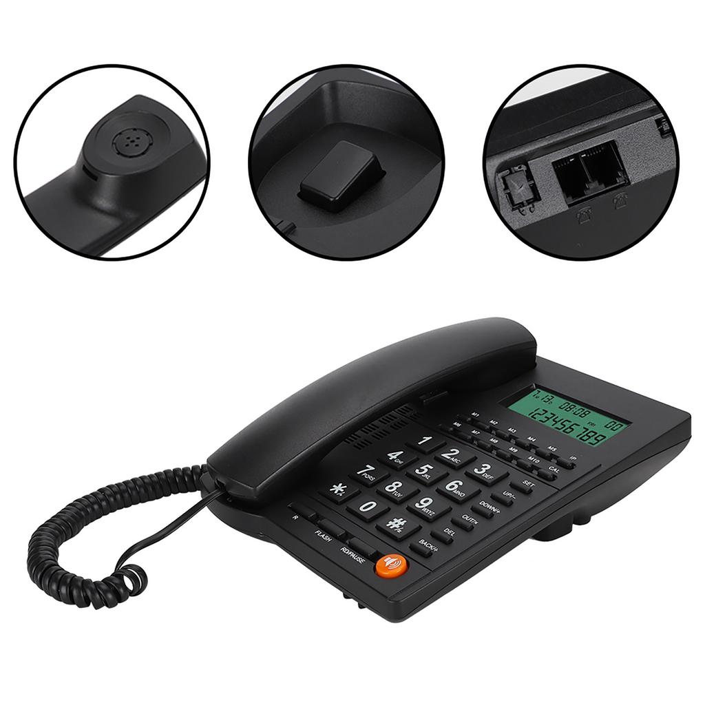 Desk Caller Id Telephone L019 3 English Trade Call Desk Display Caller Id Telephone For Home El Restaurant Black