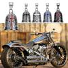 Stainless Steel Retro Punk Angel Cross Motorcycle Riding Lucky Bell Men Motorcycle Bell Charm Riding Bell Necklace Ornament