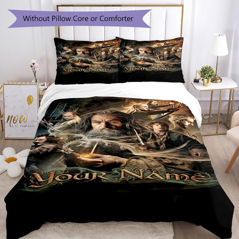 Lord Rings Personalized Name Bedding Set Suitable for Decorate room Breathable Duvet Cover Custom Room Decor Gift for Festivals