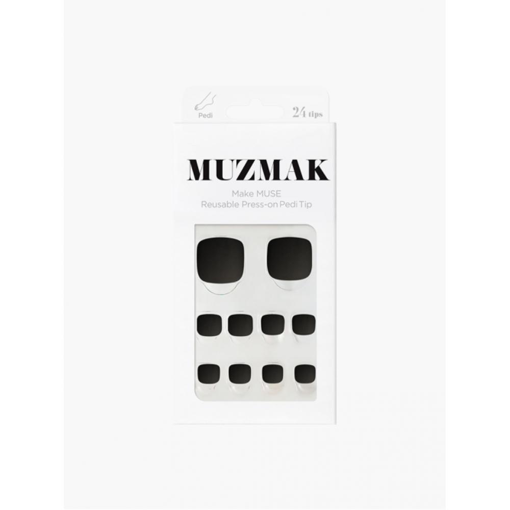 Muzmak Wiederverwendbare Pedi-Spitze Robust Schwarz Pedi