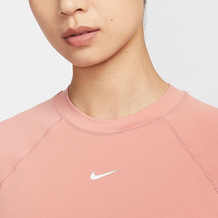 Nike Logo Patchwork Knitted Breathable Short Sleeve Raglan T-Shirt Women T-Shirts FV7843685