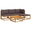 VidaXL 5-Piece Garden Sofa Set with Cushions In Acacia Wood and Rattan 3278894