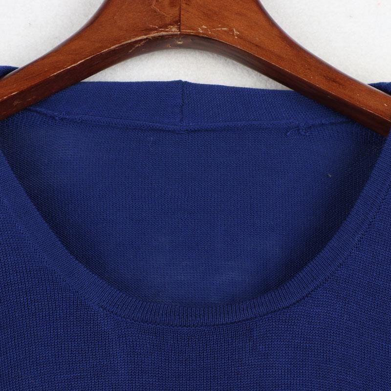 House Autumn New Arrival Export European and American Women's Clothing False Two-Piece Suit Long Sleeves Sweater Knitwear Plus Size Outer Wear