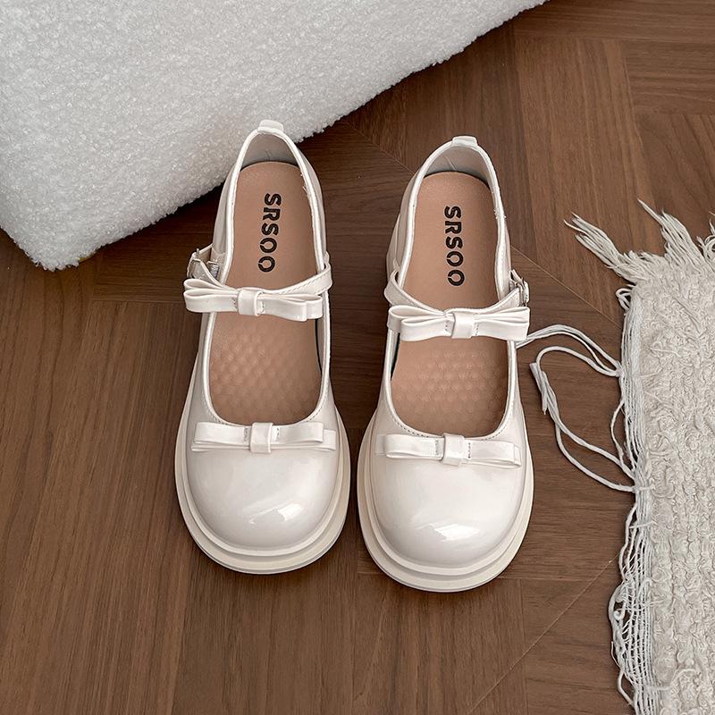 Fashion Black French Thick Heel High Heels Women's Summer 2025 New Heightening Skirt Mary Jane Small Leather Shoes Single Shoes