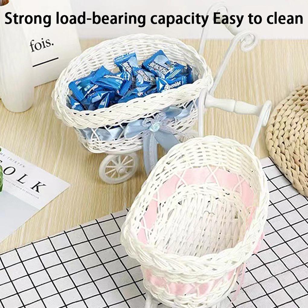 Tricycle Flower Basket Wedding Decor Candy Storage Suitable For Home And Outdoor Birthday Decoration