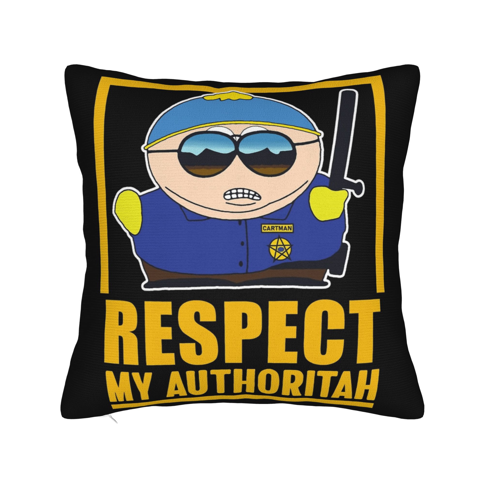 Respect My Authoritah Souths Parks Pillowcase Printed Cushion Cover Decorations Throw Pillow Case Cover Home Wholesale cm 30x30cm 12x12in