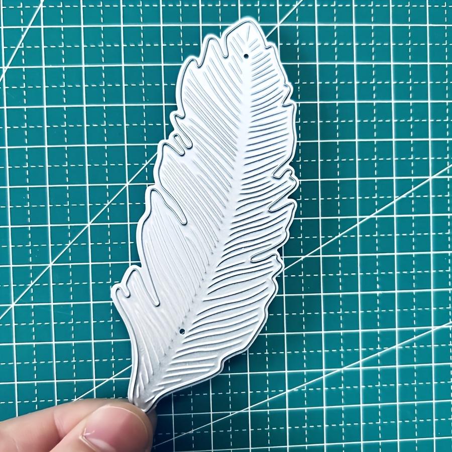2pcs Feathers Metal Die cutting Dies For DIY Scrapbooking Photo Album Decorative Embossing Folder Stencil Die Cut