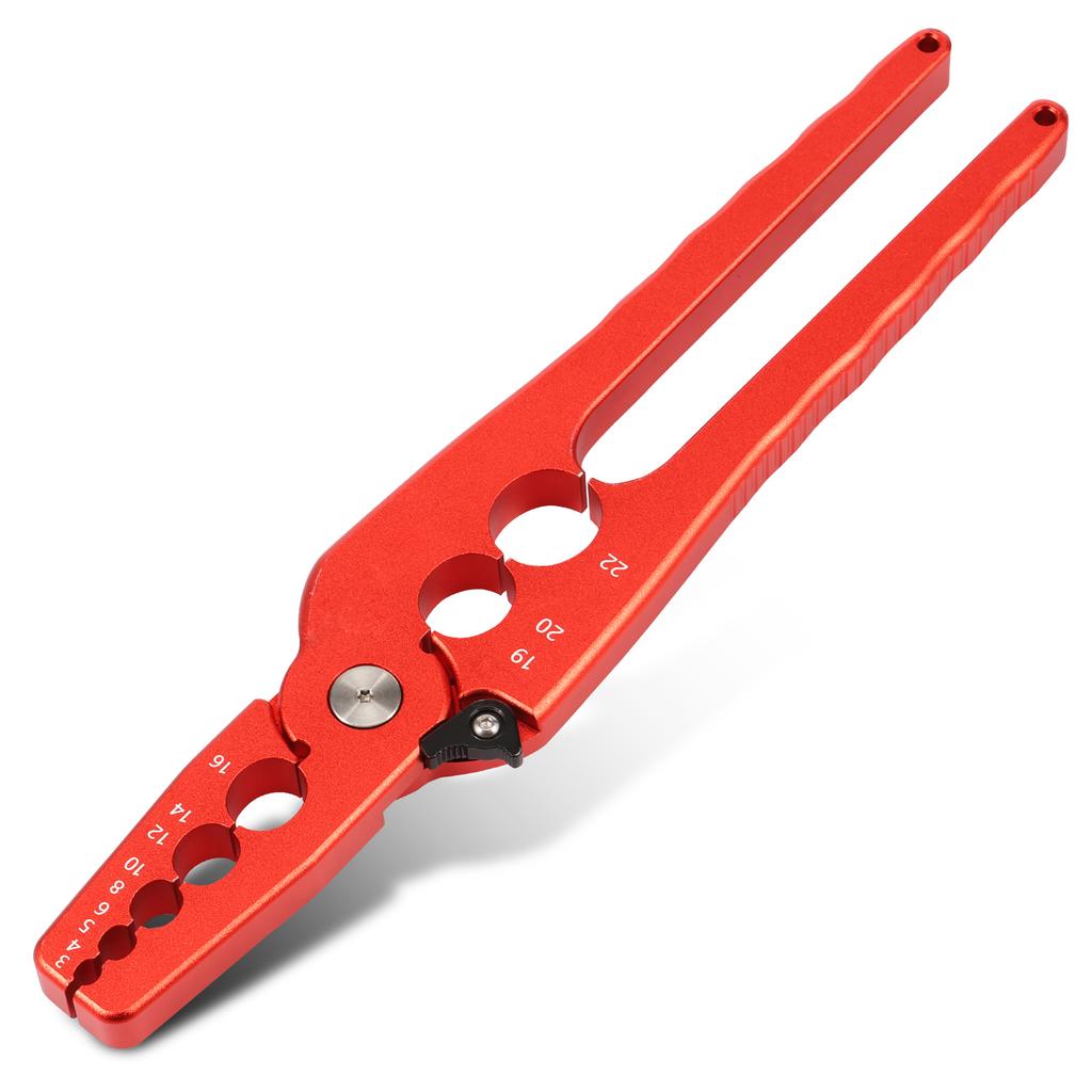 Copper Pipe Repair Pliers 6 Hole with Extended Lever Arm Tube Rounder Tubing Bender 1/4 3/8 1/2 5/8 3/4 7/8 Inch Manual Pliers