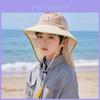 Cartoon Kids Sun Hat With Large Brim And Whistle For Outdoor Sun Protection