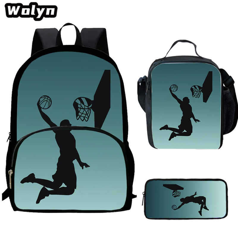 Basketball Basketball School Bag High Definition Printing Multifunctional Cross-Border Backpack
