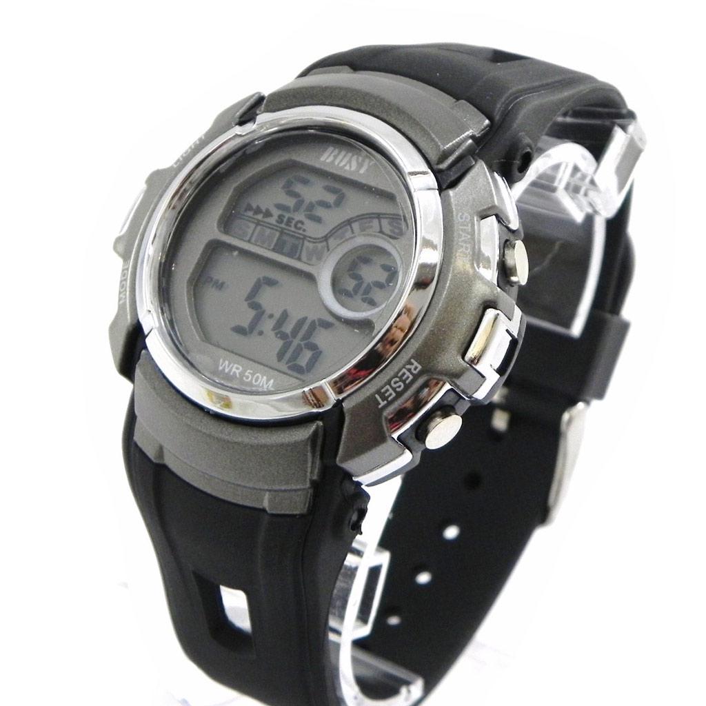 Les Trésors De Lily [I1057] - Montre Sport 'Busy' gris noir