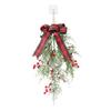 Holiday Charm Pine Branch Wreath Christmas Wreath Hangings with Pinecones and Berries for Welcoming Door Decors