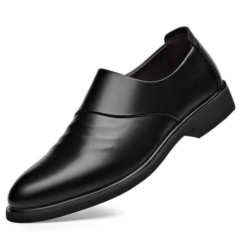 Fashion High Quality Casual Leather Shoes for Men Wedding Outdoor Business Casual Office Work Shoes Classic Breathable Walking Shoes