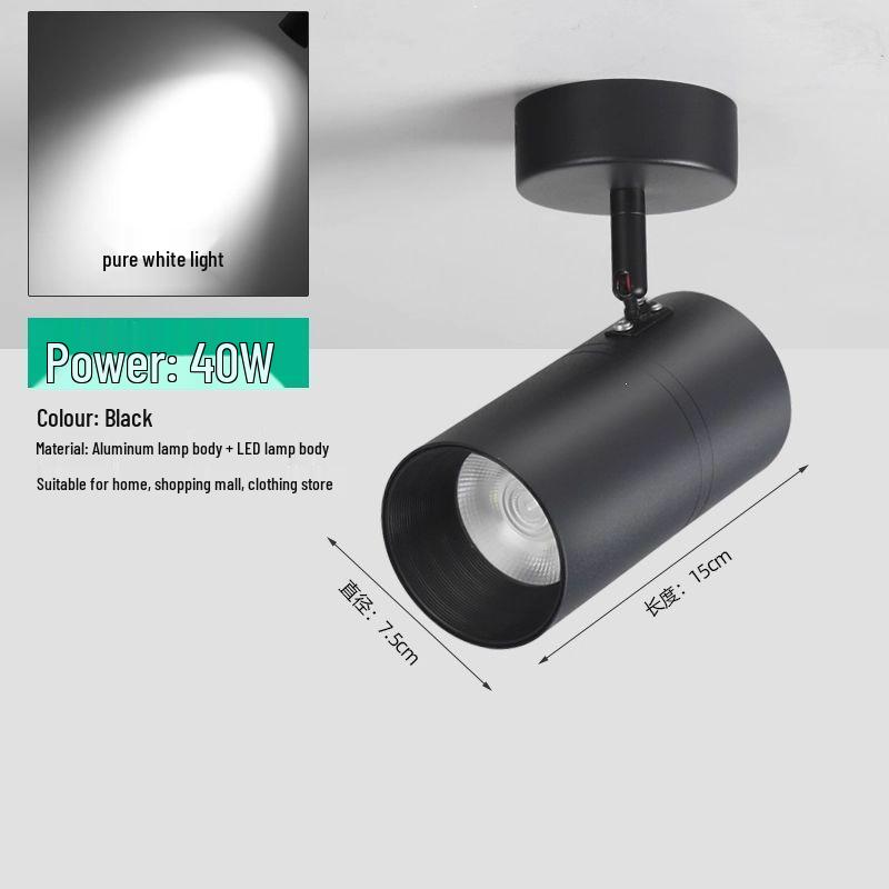 COB LED Surface-Mount Spotlight for Retail and Home Background Walls