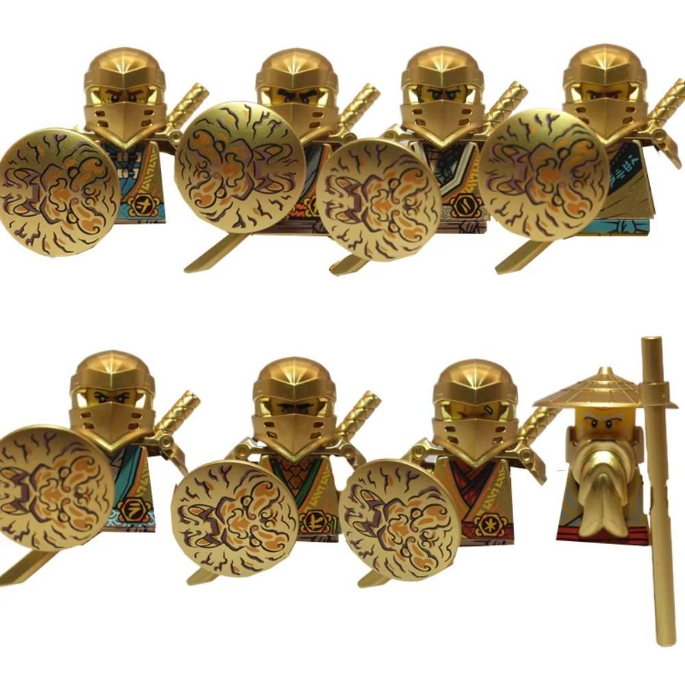 104 PCS ninja building block doll set, assembled role action doll DIY building block doll toy boy birthday gift.
