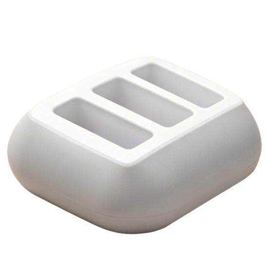 Remote Control Holder with 3 Compartments, 3D Printed Remote Caddy Desktop Organizer, TV Air Conditioner Remote Storage Box for Table