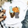 Women Lady Floral Truck Pumpkin Halloween Thanksgiving Print Womens Clothes Shirt T Tee For Tshirt Female