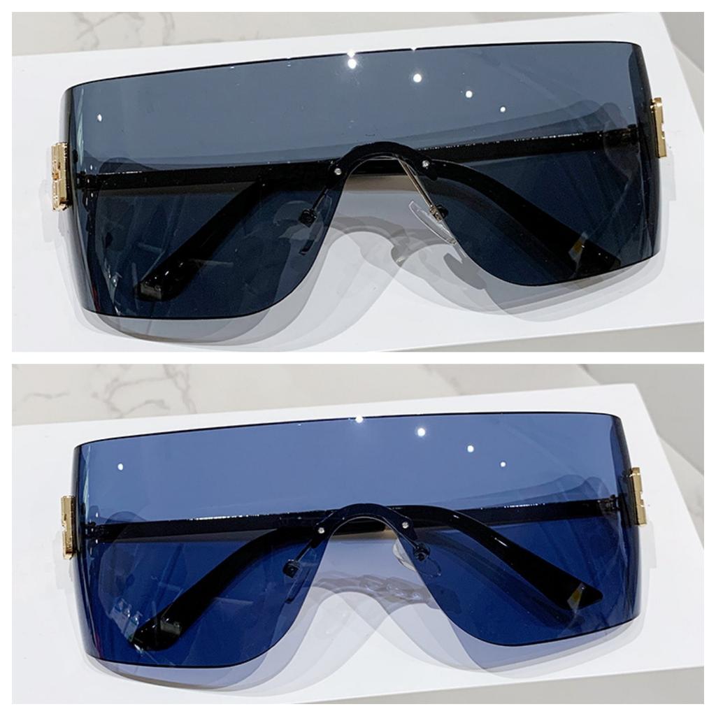 Luxury Metal Women'S Rimless Sunglasses Vintage High Quality Decorative Sunglasses Travel Mountaineering Large Frame Sunglasses