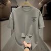 High Quality Cotton Short Sleeved T-shirt 2025 Summer Sports and Leisure Round Neck Loose and Versatile T-shirt Trend
