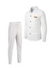 Men's Casual Waffle Knit Set: Solid Color Cardigan Jacket and Long Pants