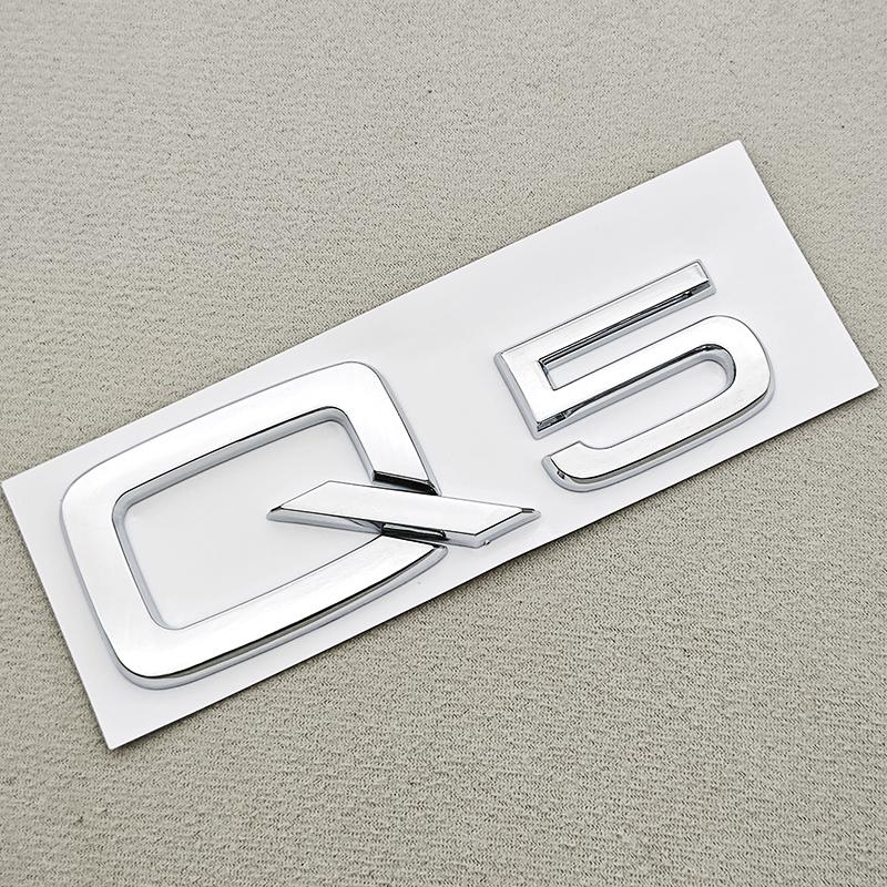 3D ABS Car Letters Logo Q5 40 TDI Logo Rear Trunk Badge Emblem Decals For Audi Q5 Q3 Q7 A4 A5 A6 A7 Auto Exterior Accessories