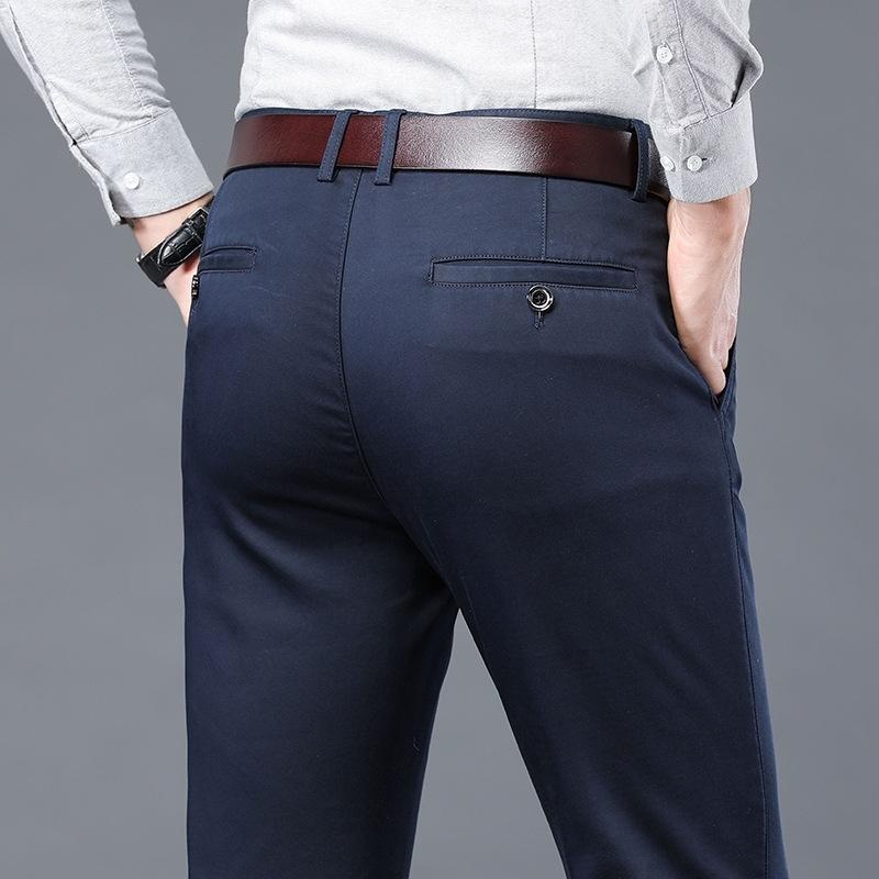 2024 Summer And Autumn Thin Non Ironing Tencel Cotton Casual Pants, Straight Tube Loose Business Pants For Men