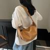 Canvas bag women's large capacity 2025 new autumn fashion lazy style one-shoulder crossbody bag casual commuter dumpling bag