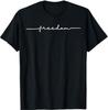 Freedom, Freedom Black Text Minimalist Design T-Shirt1