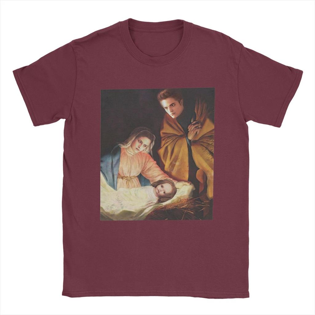 Męski T-shirt Parodia filmu Zmierzch Rodzi się dziecko Niesamowite bawełniane koszulki z krótkim rękawem T-shirt z okrągłym dekoltem Nadrukowany