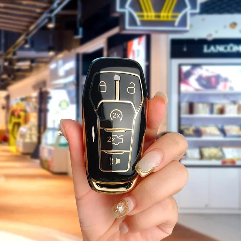 Tpu Car Key Case Cover For Lincoln Mkz Mkc Mkx Edge Ford Explorer Fusion Mustang Focus Taurus