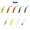 MEREDITH 4.73" Bleak Paddle Tail 14.5g 4pcs 120mm Fishing Soft Lures 3D Eyes T Tail Artificial Bait Plastic Pike Fishing Lures