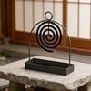 Metal Mosquito Coil Holder Anti-Mosquito Ornaments Mosquito Repellent with Tray Mosquito Incense Rack Home Indoor Bedroom Decor