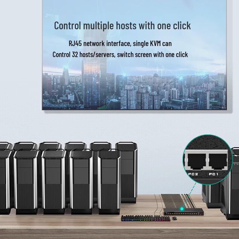 MT-viki KVM Switch & Cat5 IP Remote Extension System