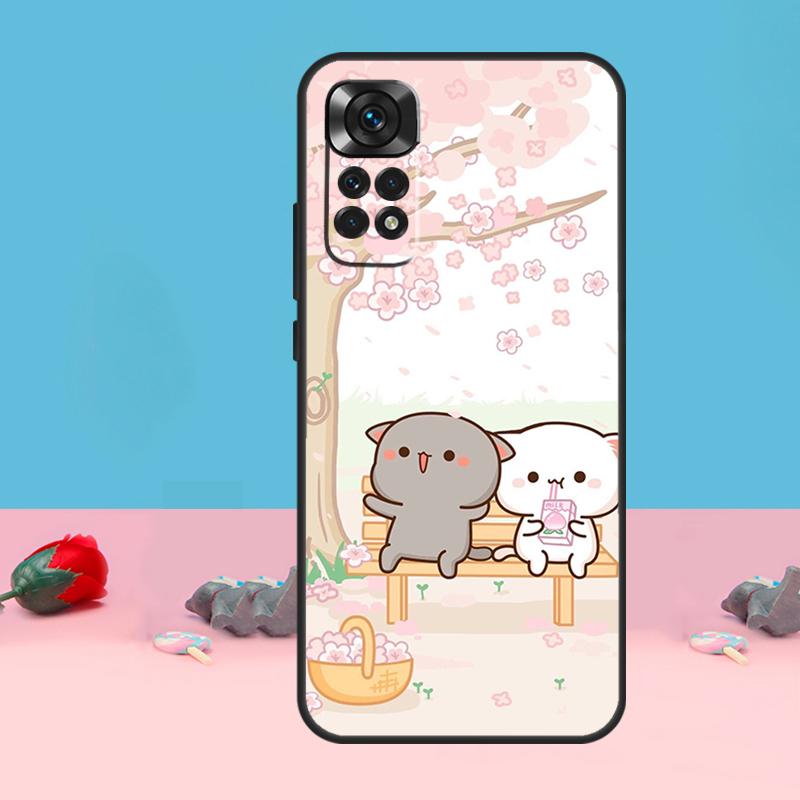 

Peach And Goma Cat Cover For Xiaomi Redmi Note 12 Pro 9 10 11 13 14 Pro 11S 12S Case For Redmi 13C 12C 10C 14C Redmi Note 14 Pro 5G