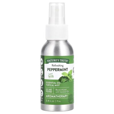Essential Oil, Topical Mist, Refreshing Peppermint, 2.4 Fl Oz (71 Ml)