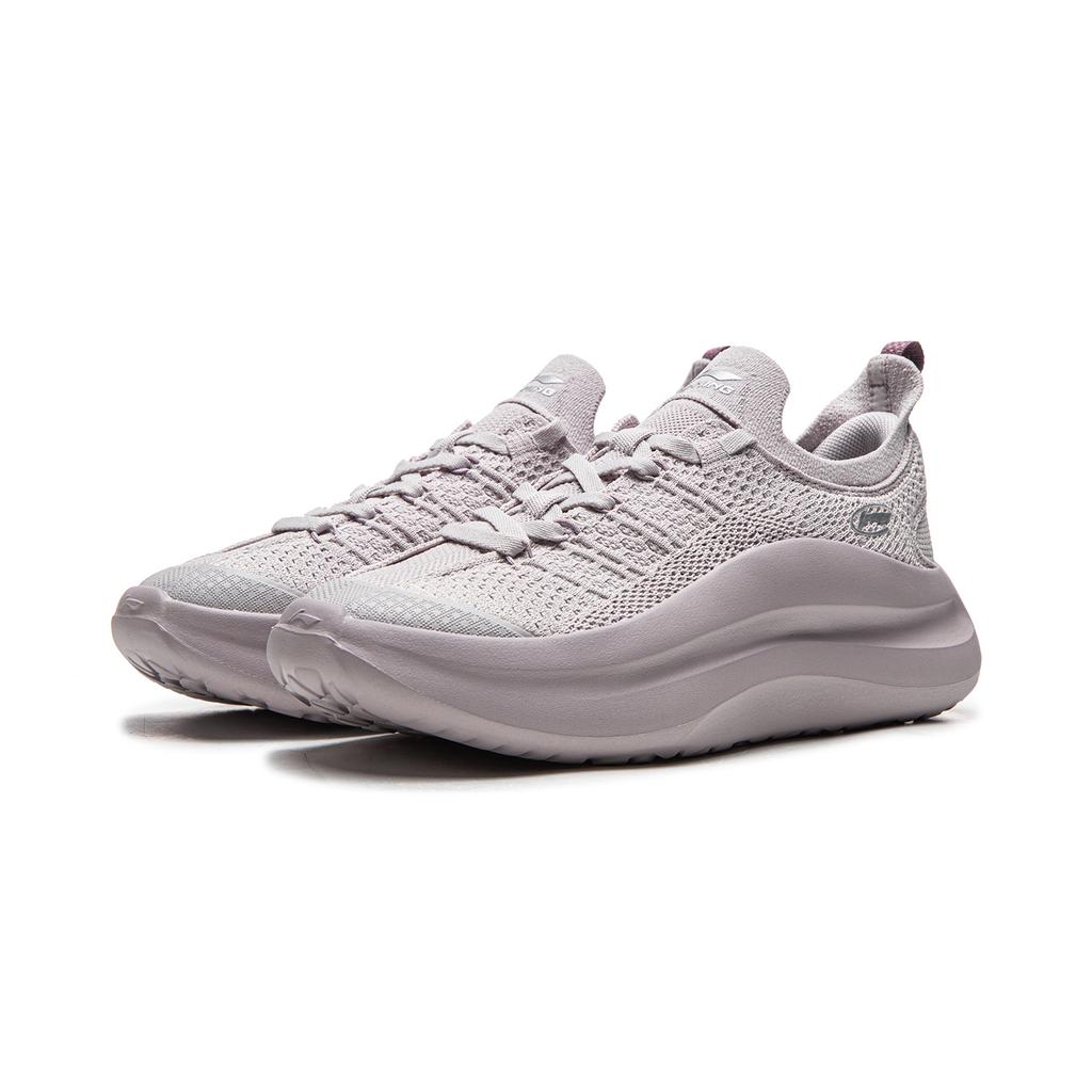 Li Ning Cloud Wave Slip On Cushioning Slip Resistant Abrasion Resistant Lightweight Low top Casual Shoes Women's AGLW052-2