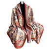 Versatile Mori Contrasting Colors Double-Sided Imitation Cashmere Scarf Winter High-End Warm Shawl Women