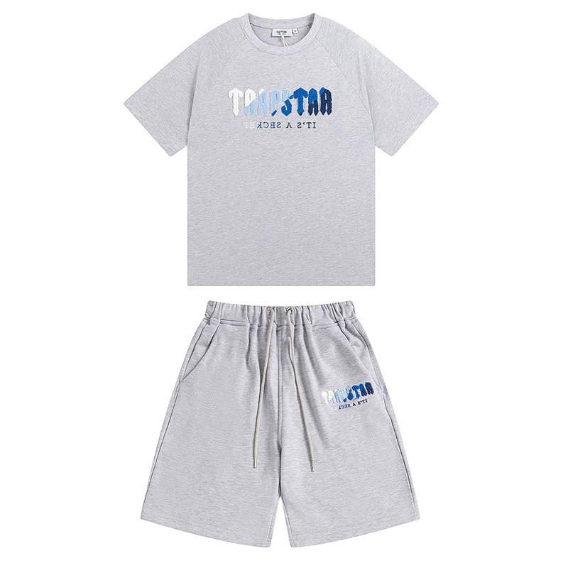 Unisex Baumwolle Kurzarm T-Shirt Shorts Set Lässiges Streetwear Outfit Herren Damen