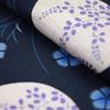 Separate Yukata for Large Separate Yukata with Heko Set Navy Blue with Uchiwa and Women, Adults, Size, Obi, 3-piece (LL-3L Size, 1. Nadeshiko)
