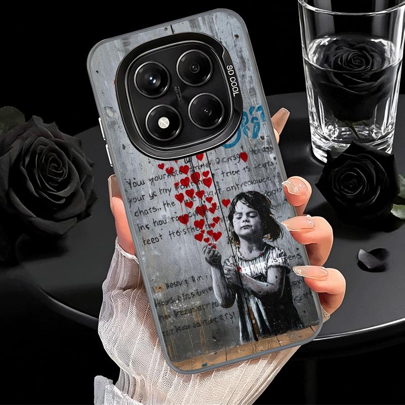 B-Banksy Kunst Graffiti Künstler Weiche Handyhülle für Samsung Galaxy S24 S25 FE S26 Edge S23 Ultra S22 Plus S21 + Stoßfeste Hülle Ba