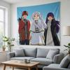 Aesthetic Anime Character Wall Hanging Tapestry Flat Print White Hair Elf Girl Decor for Living Room Teen Dorm Wall Decor