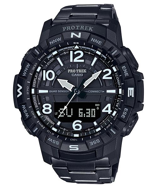 

Casio Men s Stainless Steel 100M Water Resistant Digital Quartz Watch PRT-B50YT-1 чёрный