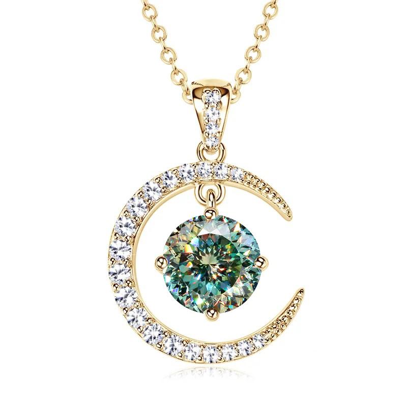 Sterling Silver Moissanite Necklace for Women High-end Design Pendant Niche Smart Clavicle Chain Female Fine Jewelry