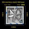 304 Stainless Steel Negative Pressure Fan Industrial Exhaust Fan Farm Ventilation Fan Workshop Factory Powerful Exhaust Fan