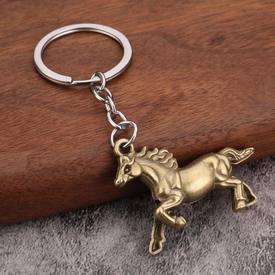 Keychain Pendant Zinc Alloy Texture Horse Charm Lightweight Portable Key Chain Backpack Bag Accessory