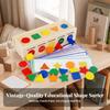 Wooden Shape Sorting Box Preschool Toy with Cards Educational