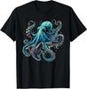 T-shirt pieuvre bleu cool