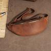 Men's Chest Bag Retro Crazy Horse Leather Cowboy Men's and Women's Genuine Leather Dumpling Crossbody Bag Cowhide Phone Bag