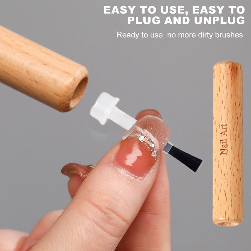 1Set Disposable Nail Polish Brush With Double Head Pen Can Replacement Head Brush Nail Brush Liquid Applicators Manicure Tools